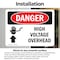 Signmission High Voltage Overhead Danger Sign, Vinyl Decal, 14in W x 10in L, 2PK OS-2PACK-DS-D-1014-L-1334 - alternate 5